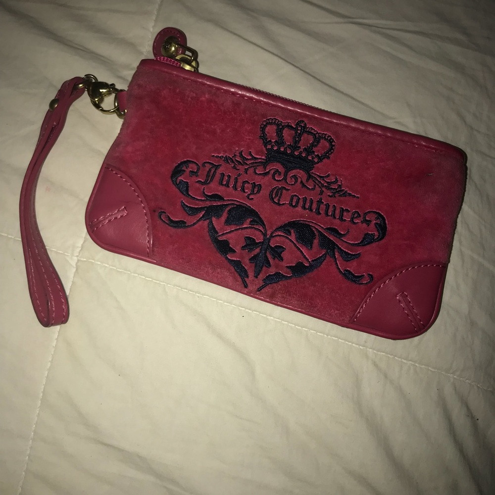 Hot pink clutch/ wristlet